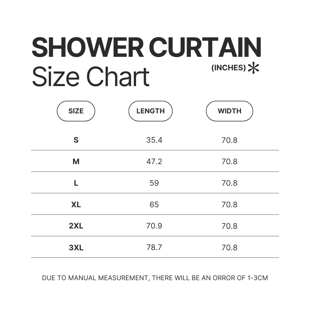 Shower Curtain Size Chart - Bioshock Merch